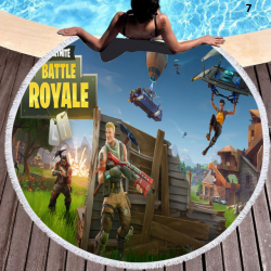 Serviette de plage ronde sp&eacute;cial Fortnite