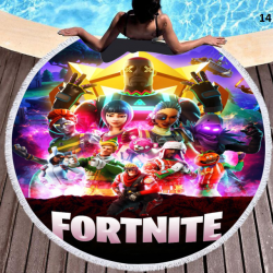 Serviette de plage ronde sp&eacute;cial Fortnite