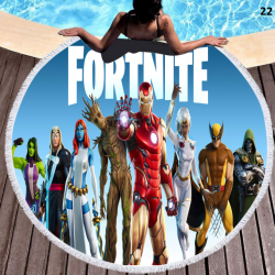 Serviette de plage ronde sp&eacute;cial Fortnite