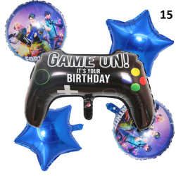 Fortnication party decoration, shooter, alpaca banner, birthday party decor, controllers, balloons, numbers, toys