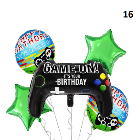 Fortnication party decoration, shooter, alpaca banner, birthday party decor, controllers, balloons, numbers, toys
