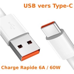 USB Type C cable fast charging 6A data transfer for Xiaomi, OnePlus, Huawei, Oppo, Vivo, Samsung ...