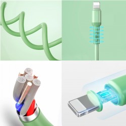 Cable USB iphone liquid silicone pas cher