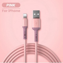 Cable USB iphone liquid silicone pas cher