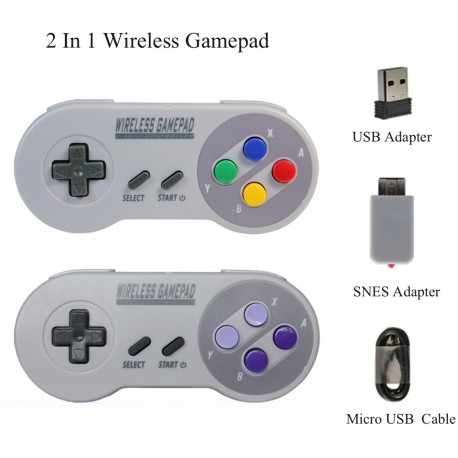 SNES Super Nintendo Classic and mini wireless gamepads 2 model of your choice compatible Retro Box retrogaming console