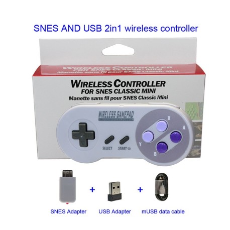 SNES Super Nintendo Classic and mini wireless gamepads 2 model of your choice compatible Retro Box retrogaming console
