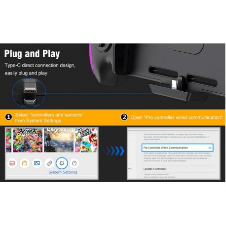 Nintendo Switch video game controllers and Oled switch plug and play