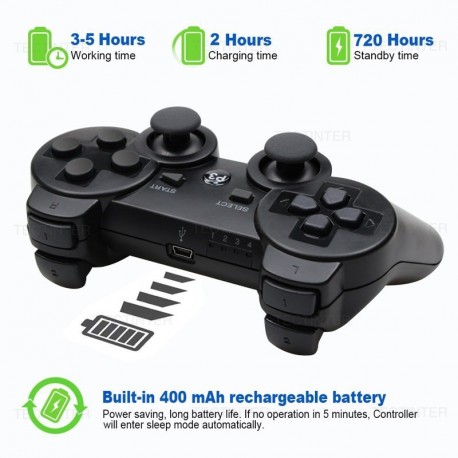 Manette de jeu console Sony PS3 sans fil avec batterie pas cher 