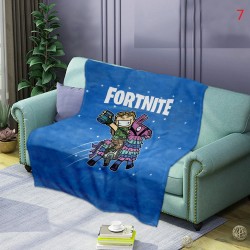Plaid moelleux style Fortnite battle royal tout doux