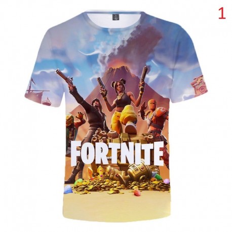 Tee shirt Fortnite Battle Royale imprimé en 3D pour enfant