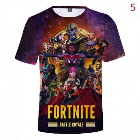 Tee shirt Fortnite Battle Royale imprimé en 3D pour enfant