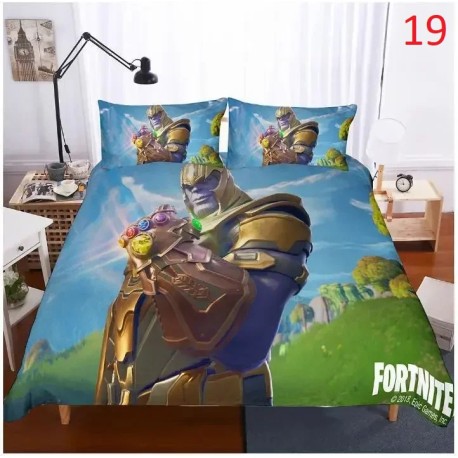 Fortnite Bedding Set Anime Battle Royale Duvet Cover with Pillowcase, 4 Bedding Sizes