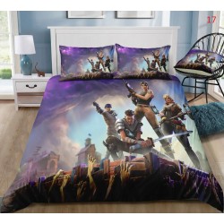 Parure de Lit Fortnite housse de couette Anime Battle Royale avec taie d'oreiller, 4 tailles de literie