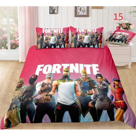 Parure de Lit Fortnite housse de couette Anime Battle Royale avec taie d'oreiller, 4 tailles de literie