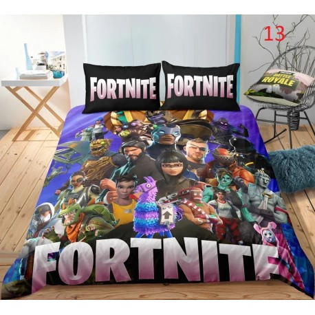 Fortnite Bedding Set Anime Battle Royale Duvet Cover with Pillowcase, 4 Bedding Sizes