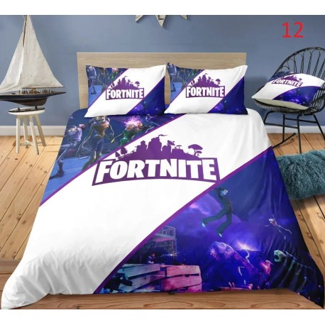 Fortnite Bedding Set Anime Battle Royale Duvet Cover with Pillowcase, 4 Bedding Sizes