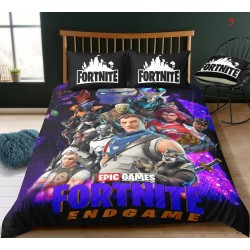 Parure de Lit Fortnite housse de couette Anime Battle Royale avec taie d'oreiller, 4 tailles de literie