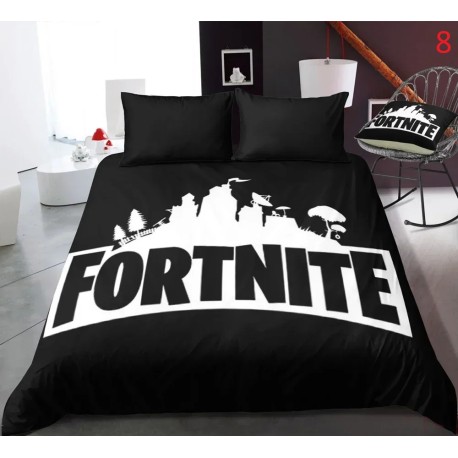 Fortnite Bedding Set Anime Battle Royale Duvet Cover with Pillowcase, 4 Bedding Sizes