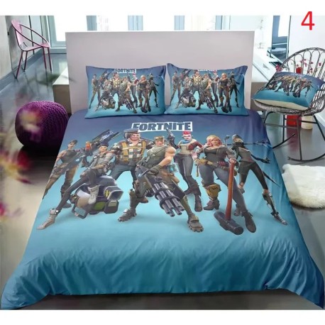 Fortnite Bedding Set Anime Battle Royale Duvet Cover with Pillowcase, 4 Bedding Sizes