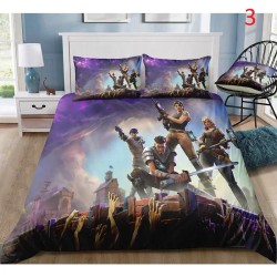 Fortnite Bedding Set Anime Battle Royale Duvet Cover with Pillowcase, 4 Bedding Sizes