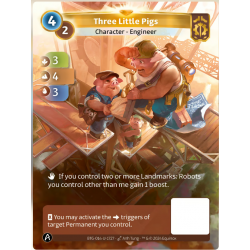 Three Little Pigs Unique Axiom Altered TCG Card