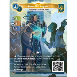 Legate du Monolithe (2-2-2) Single Ordis Card - Altered TCG