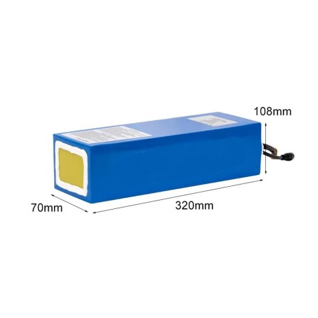 Li-ion battery 13S5P 48V 15h for electric bike and scooter, 250x115x70mm