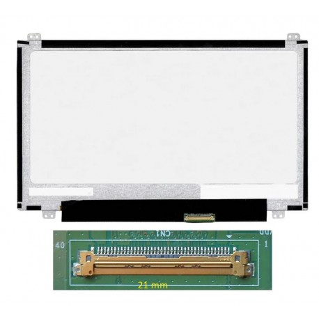  11.6" Slim HD (1366x768) LCD 60Hz, 40pin Droite, Fixations Haut Bas (N116BGE-L42) Matte
