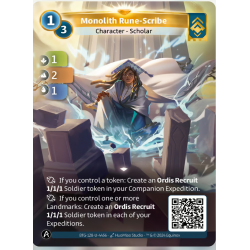 Single Scribe of the Monolith (1-2-1) Single Ordis Card - Altered TCG - KS Edition