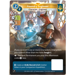 Foundry Engineer (1-1-1) Unique Ordis Map - Altered TCG - KS Edition