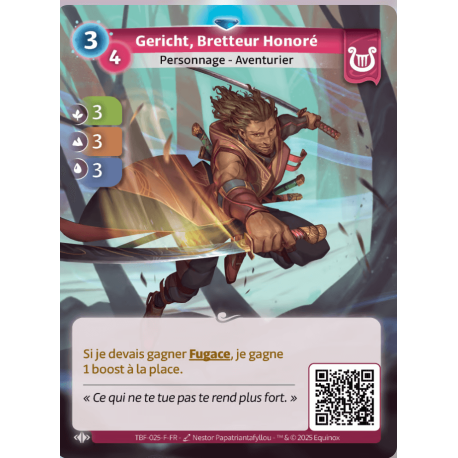 Gericht, Bretteur Honoré Rare Lyra Altered KS