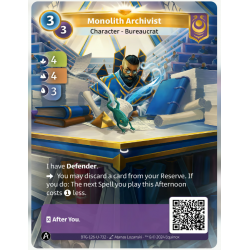 Monolith Archivist (4-4-3) Unique Yzmir - Altered TCG - KS Edition