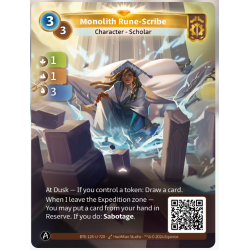 Single Scribe of the Monolith (1-1-3) Unique Axiom Card - Altered TCG - KS Edition