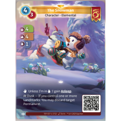 Snowman (4-4-1) Unique Bravos Card - Altered TCG - Cold Test