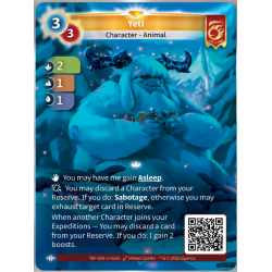 Yeti (2-1-1) Unique Bravos Card - Altered TCG - Cold Test