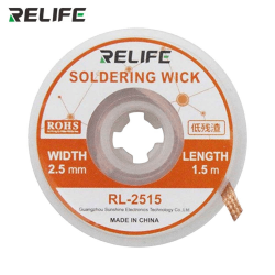 Relife RL-2515 Desoldering Braid (2.5mm x 1.5m) - Express delivery Europe