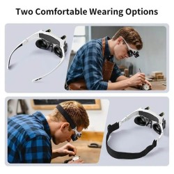 Hands-Free LED Magnifying Glasses &mdash; 14 Lenses (3X&ndash;15X)