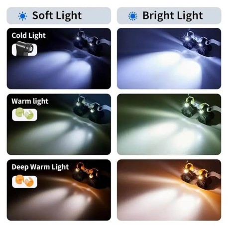 Hands-Free LED Magnifying Glasses — 14 Lenses (3X–15X)
