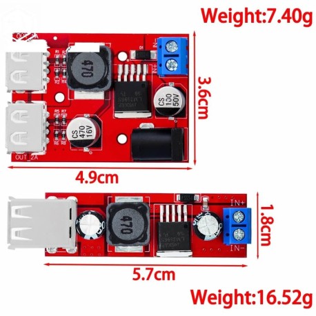 6–40V to 5V 3A Dual USB Step-Down Charger
