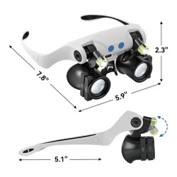 Hands-Free LED Magnifying Glasses &mdash; 14 Lenses (3X&ndash;15X)