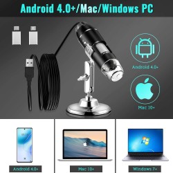 USB Digital Microscope 1600X &mdash; 8 LED 1080P
