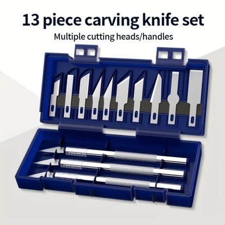 13pc Precision Carving Knife Set — Cased Kit