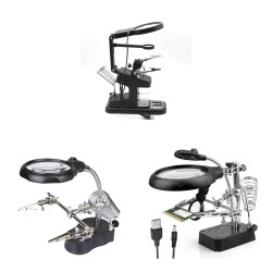Helping Hands LED Magnifier Stand — Soldering Station