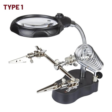 Helping Hands LED Magnifier Stand — Soldering Station