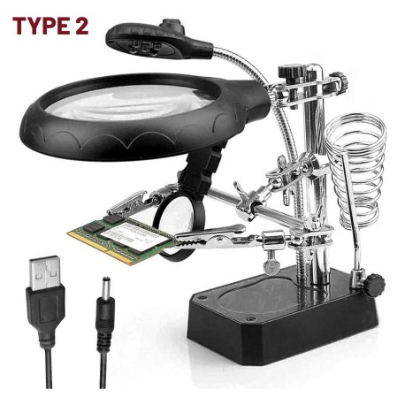 Helping Hands LED Magnifier Stand — Soldering Station