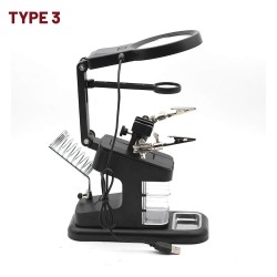Helping Hands LED Magnifier Stand &mdash; Soldering Station