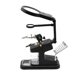Helping Hands LED Magnifier Stand &mdash; Soldering Station