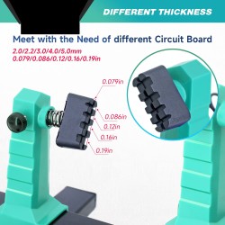 Metal 360&deg; PCB Holder Jig &mdash; Adjustable Clamp