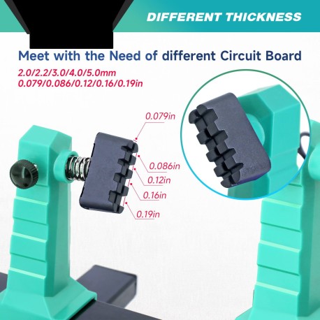 Metal 360° PCB Holder Jig — Adjustable Clamp