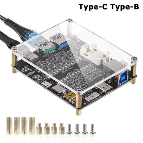 USB Cable Short-Circuit Tester — Type-C / USB-A Board